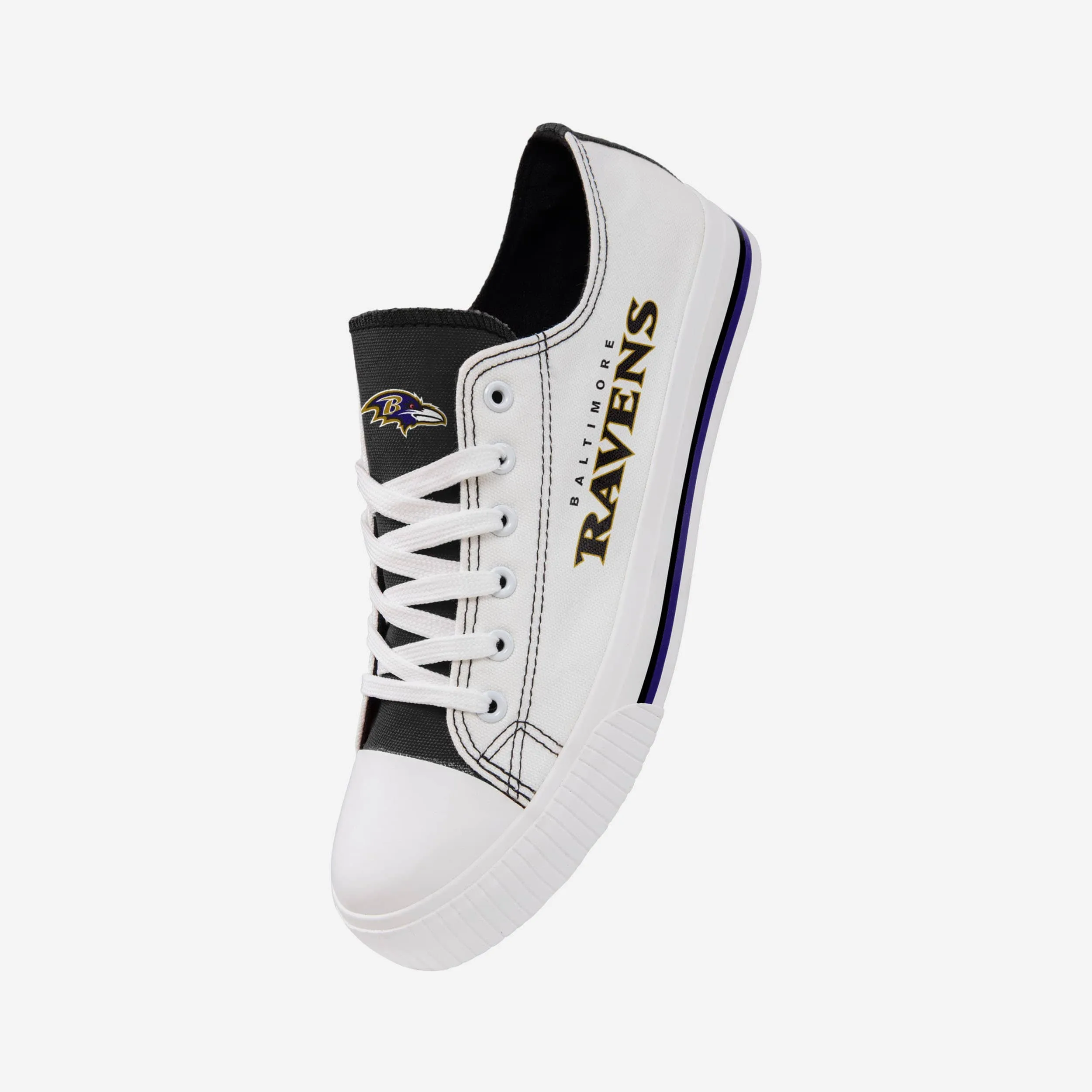 Baltimore Ravens Low Top White Canvas Shoe