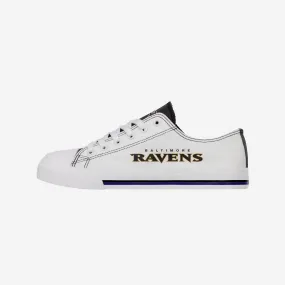 Baltimore Ravens Low Top White Canvas Shoe