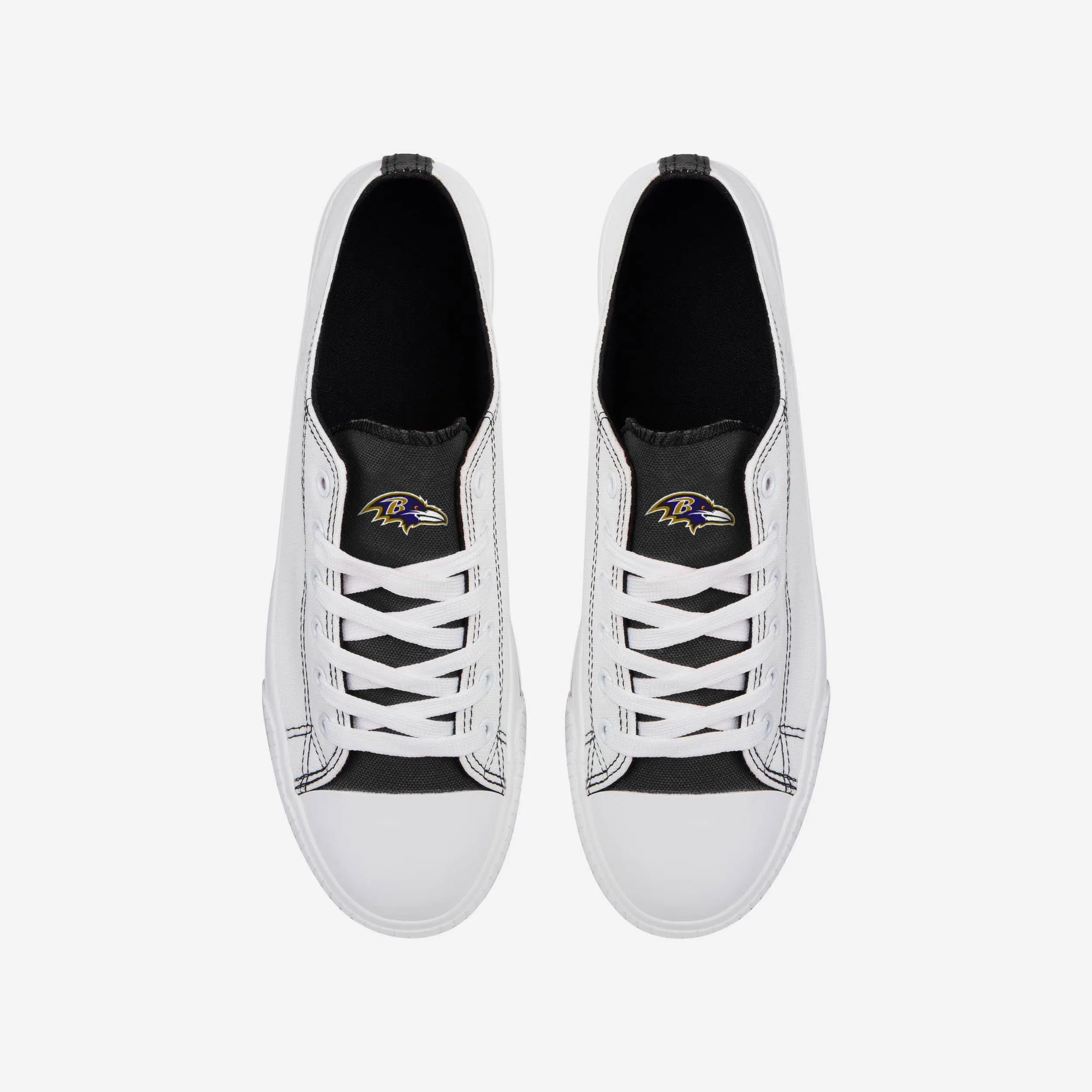 Baltimore Ravens Low Top White Canvas Shoe