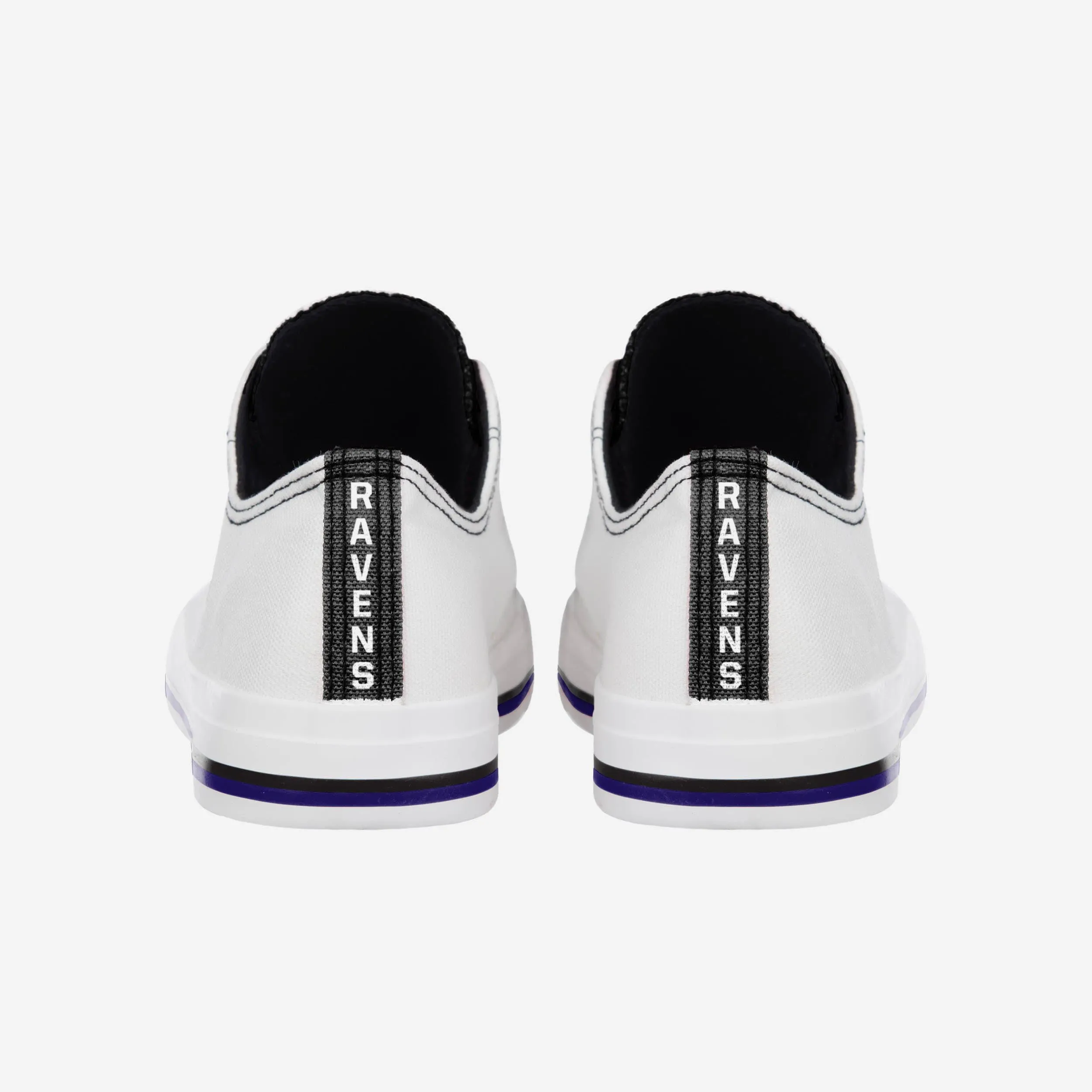 Baltimore Ravens Low Top White Canvas Shoe