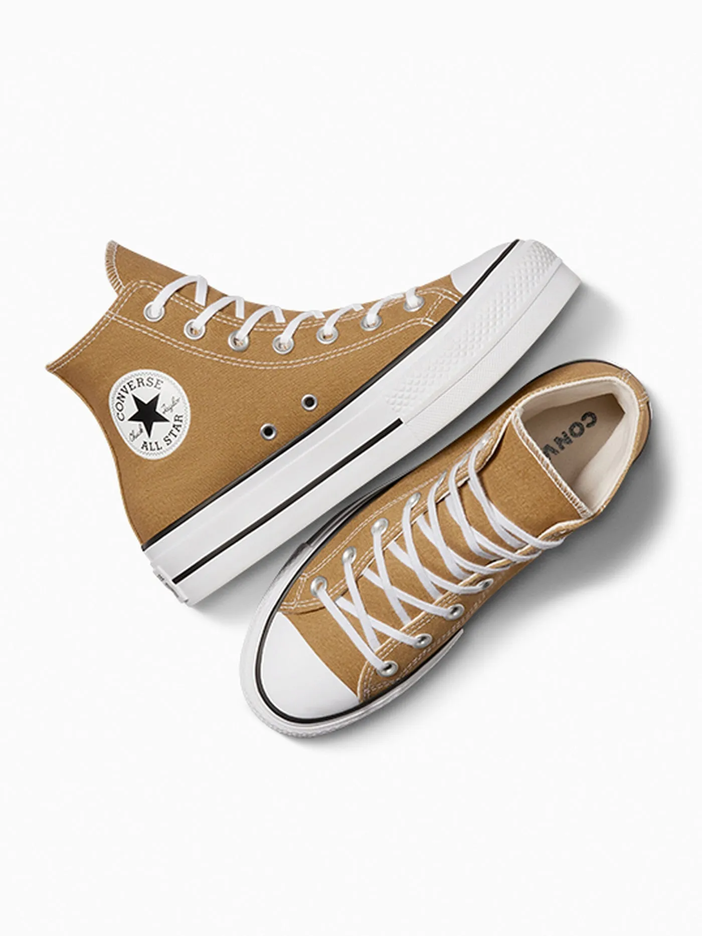 Chuck Taylor All Star Lift Hi Trek Tan/White/Black Shoes