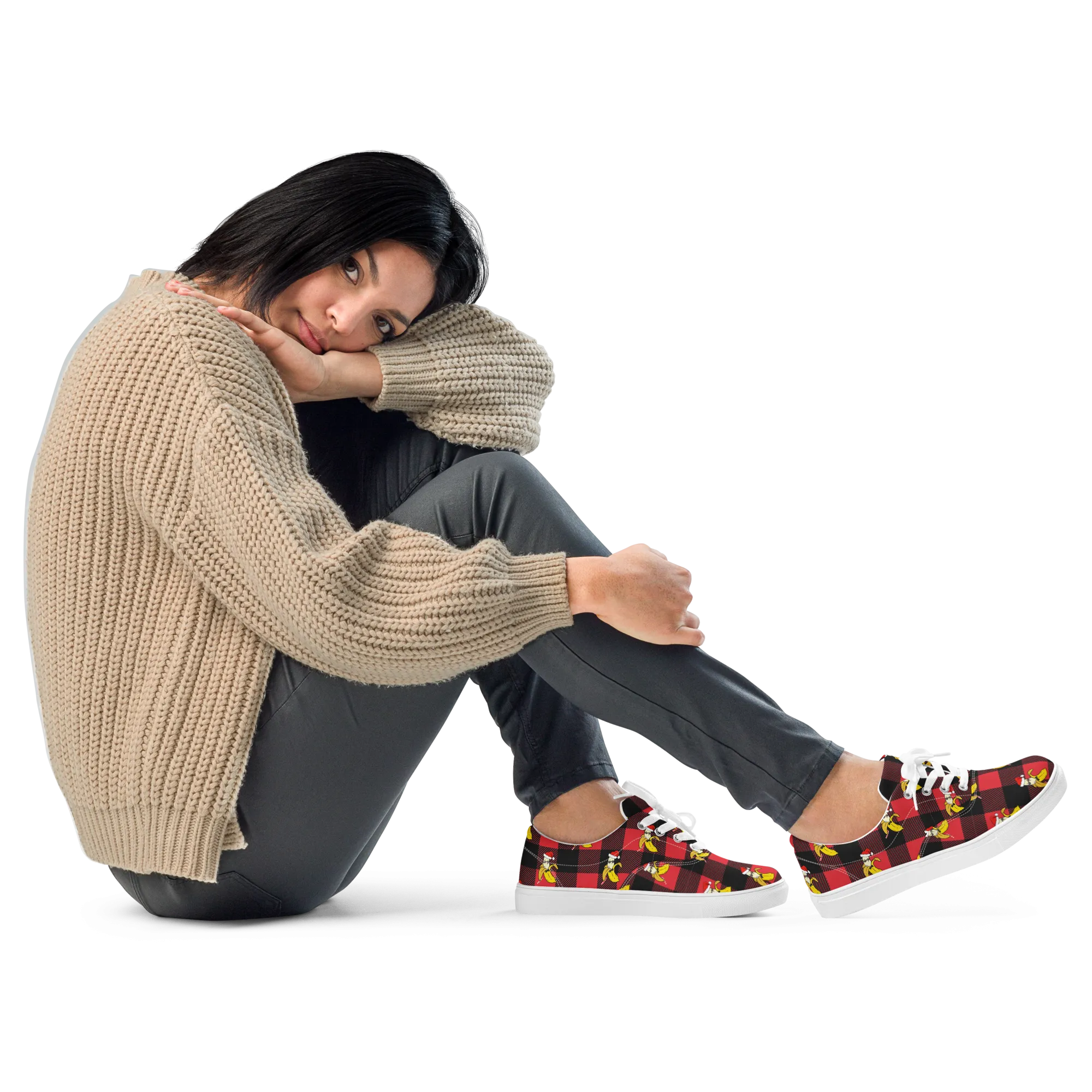 Flannel Women’s lace-up canvas shoes