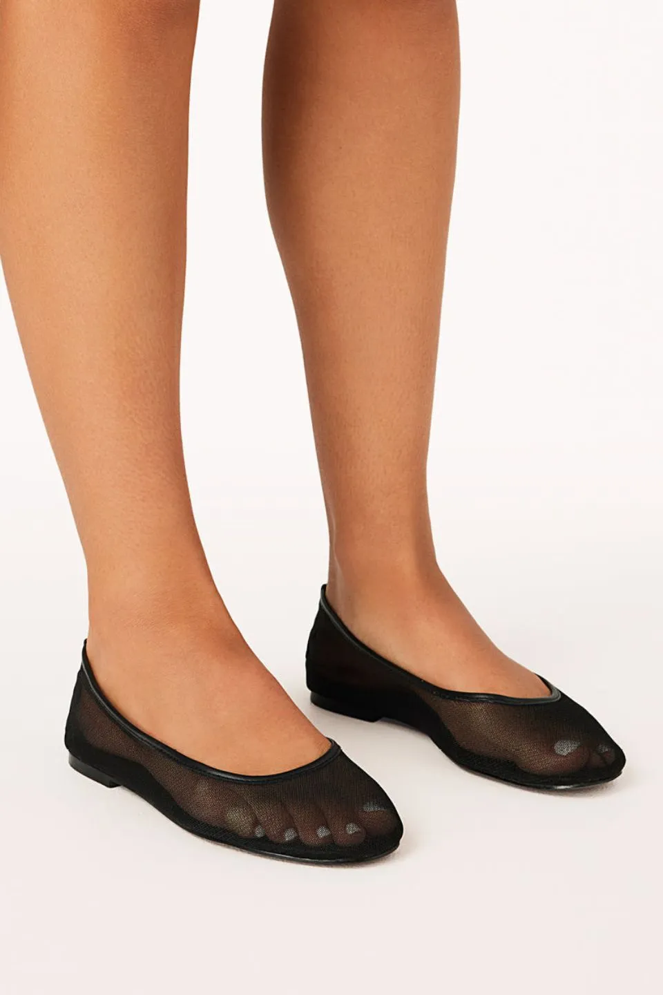 Gracyn Black Mesh Ballet Flat
